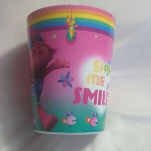 Plastic Trash Bin DreamWorks Trolls for Bedroom, Playroom, or Bathroom